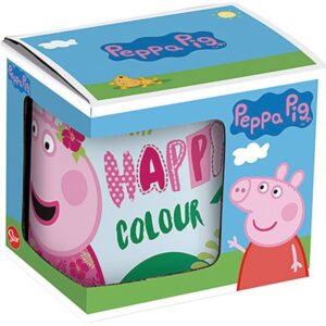 Safta Peppa Pig Having Fun Taza Ceramica de 325ml - Apta para Lavavajillas - Apta para Microondas - Multicolor
