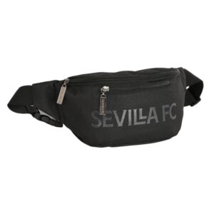 Safta Sevilla FC Teen Bolsa de Cintura - Cremallera - Cintas Ajustables - 2.49L - 230x90x120mm - Color Negro