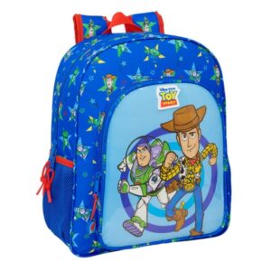 Safta Toy Story Good Vibes Mochila - Adaptable a Carro - Portabotellas - Tirador Doble - Hombreras Ergonomicas Acolchadas - Bolsillo Frontal - Asa de Mano Superior - 15L - 320x120x380mm - Color Azul