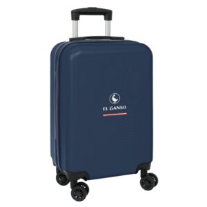 Safta el Ganso Classic Maleta Trolley de Cabina 20” - Cierre con Candado - Interior Forrado - Panel con Cremallera - Cintas con PVC - Ruedas Giratorias - 40.1L - 345x200x550mm - Color Azul Marino