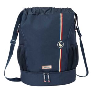 Safta el Ganso Eclipse Saco Mochila - Bolsillo Interior con Cremallera - Bolsillos Laterales - Hombreras Ajustables - 21.93L - 340x150x430mm - Color Azul Marino