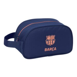 Safta F.C.Barcelona 2ª Equipacion Neceser de 5L - Cremallera - Asa Lateral - Adapatable a Carro - 260x120x150mm - Color Azul Marino