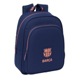 Safta F.C.Barcelona 2ª Equipacion Mochila Infantil - Adaptable a Carro - Portabotellas - Hombreras Acolchadas - Bolsillo Frontal - Asa Superior - 9L - 270x100x330mm - Color Azul Marino