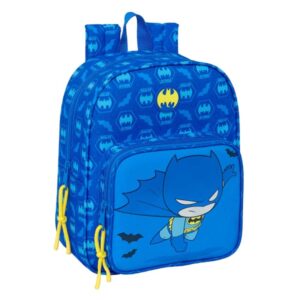 Safta Batman Preescolar Mochila Guarderia - Adaptable a Carro - Cremallera - Tarjeta de Identificacion - Asa Superior - 6L - 220x100x270mm - Color Azul