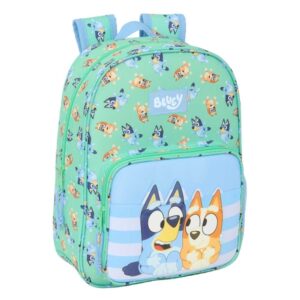 Safta Bluey Sisters Mochila Infantil - Adaptable a Carro - Portabotellas - Hombreras Acolchadas - Bolsillo Frontal - 10L - 260x110x340mm - Color Azul