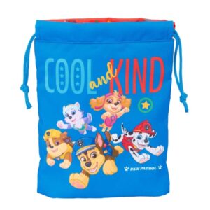 Safta Paw Patrol Cool Saco Plano - Cierre con Cordon - 1L - Facil de Abrir y Cerrar - Ligero y Portatil - 200x250mm - Color Azul