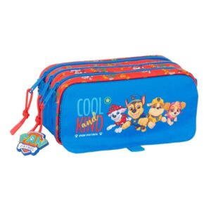 Safta Paw Patrol Cool Portatodo - 3 Compartimentos con Cremalleras - Bolsillo Frontal - Cinta Adaptable - 1.72L - 215x80x100mm - Color Azul