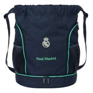 Safta Real Madrid 2ª Equipacion 25/26 Saco Mochila - Bolsillo Interior con Cremallera - Bolsillos Laterales - Hombreras Ajustables - 21.93L - 340x150x430mm - Color Azul Marino