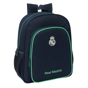 Safta Real Madrid 2ª Equipacion 25/26 Mochila - Adaptable a Carro - Portabotellas - Tirador Doble - Hombreras Acolchadas - Bolsillo Frontal - Asa de Mano - 15L - 320x120x380mm - Color Azul Marino