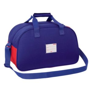 Safta Atletico de Madrid Bolsa de Deporte - Bolsillo Frontal - Bandolera Ajustable - Asa Forrada - Tirador Doble - Base con Tacos - Fondo Extraible - Compacta y Ligera - 400x230x240mm - Color Azul Marino