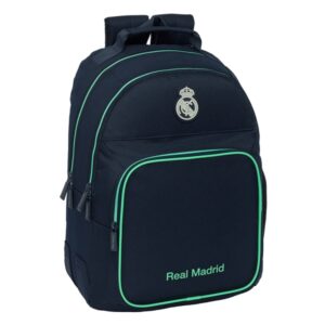Safta Real Madrid 2ª Equipacion 25/26 Mochila con 2 Compartimentos - Antirozaduras - Adaptable a Carro - Portabotellas - Tirador Doble - Hombreras Ergonomicas - 320x150x420mm - Color Azul Marino