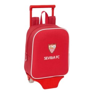 Safta Sevilla FC Mochila con Carro - Tarjeta ID - Asa Superior - Mochila Extraible - Carro Resistente - Resistente al Agua - Altura Abierto 54cm - 6L - 220x100x270mm - Color Rojo