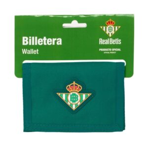 Safta Real Betis Balompie Billetera - Cabecera para Colgar - Cierre con Velcro - Resistente al Agua - Compartimentos Internos - Bolsillo con Cremallera - 125x10x95mm - Color Verde
