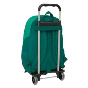 Safta Real Betis Balompie Mochila con Carro - Bolsillo Frontal - Tirador Doble - Hombreras Ergonomicas - Mochila Extraible - Ruedas de Goma - Resistente al Agua - 300x140x430mm - Color Verde