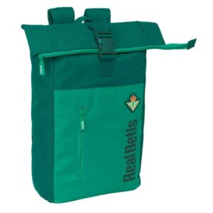 Safta Real Betis Balompie Mochila para Portatil hasta 15.6" - Cremallera - Interior Acolchado - Repelente al Agua - Hombreras Ergonomicas - Asa Superior - 280x130x420mm - Color Verde