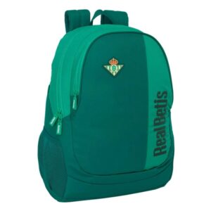 Safta Real Betis Balompie Mochila Adaptable a Carro - Portabotellas - Dos Compartimentos Grandes - Tirador Doble - Hombreras Ergonomicas - Resistente al Agua - 23L - 320x160x440mm - Color Verde
