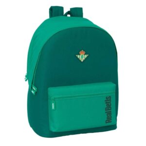 Safta Real Betis Balompie Mochila para Portatil hasta 15.6" - Alojamiento Antirrobo - Conector USB - Base Acolchada - Resistente al Agua - Tirador Doble - 310x180x440mm - Color Verde