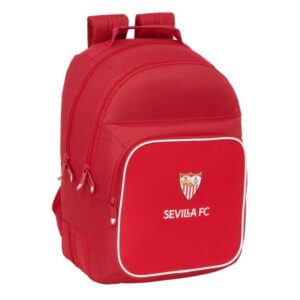 Safta Sevilla FC Mochila con 2 Compartimentos - Antirozaduras - Adaptable a Carro - Bolsillo Frontal - Portabotellas - Tirador Doble - Hombreras Ergonomicas - 20L - 320x150x420mm - Color Rojo