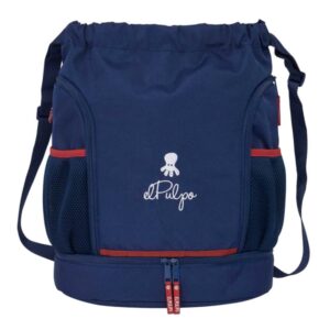 Safta el Pulpo Saco Mochila - Bolsillo Interior con Cremallera - Bolsillos Laterales - Hombreras Ajustables - 21.93L - 340x150x430mm - Color Azul Marino