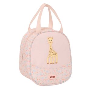 Safta Sophie la Girafe Joy Neceser Termo de 5.85L - Interior Forrado en Aluminio - Repelente al Agua - Asa Superior - 190x140x220mm - Color Rosa Pastel
