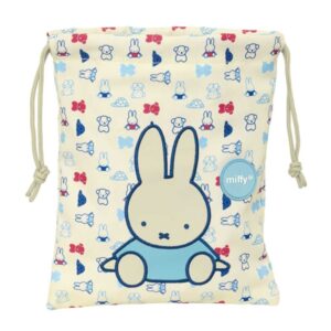Safta Miffy Buddy Minisaco con Cordon de 1L - Material Reciclado - Repele Agua - 200x250mm - Color Beige