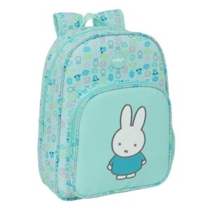 Safta Miffy Friends Mochila Infantil - Adaptable a Carro - Portabotellas - Hombreras Acolchadas - Material Reciclado - Resistente al Agua - 10L - 260x110x340mm - Color Azul Claro