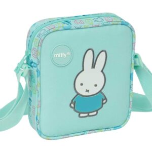 Safta Miffy Friends Bolsito con Bandolera - Material Reciclado - Resistente al Agua - 1L - 160x40x180mm - Color Azul Claro