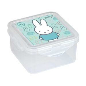 Safta Miffy Friends Fiambrera de 1.27L - PVC sin BPA - Cierre Hermetico a Presion - 130x130x75mm - Color Transparente