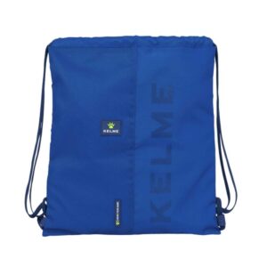 Safta Kelme Blue Saco Plano - Bolsillo con Cremallera - Cierre con Cordones - 5L - Material Duradero - Uso Versatil - Ligero y Compacto - 350x10x400mm - Color Azul