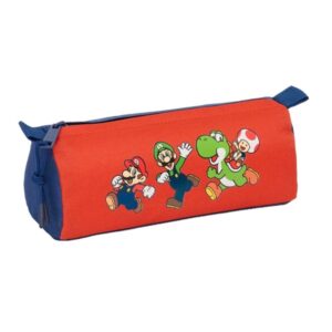 Safta Super Mario Mamma Mia Portatodo - Cremallera - 1.20L - 210x70x80mm - Color Rojo y Azul