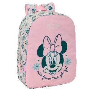 Safta Minnie Mouse Minty Mochila Infantil - Portabotellas - Hombreras Acolchadas - Bolsillo Frontal - 10L - 260x110x340mm - Color Rosa Pastel