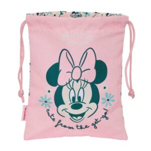Safta Minnie Mouse Minty Minisaco con Cordon de 1L - 200x250mm - Color Rosa Pastel