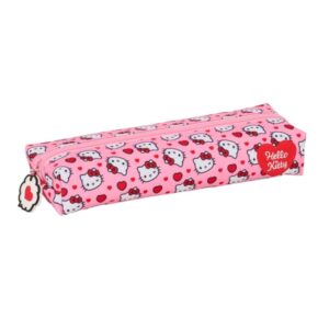 Safta Hello Kitty Portatodo - Cremallera - Goma Elastica - 0.53L - 220x70x40mm - Color Rosa
