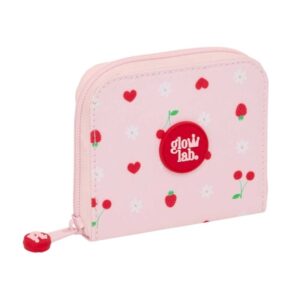 Safta Glowlab Frutitas Monedero con Billetera - Compartimento para Billetes y Tarjetas - Cierre Magnetico en Solapa - Compartimento con Cremallera - 0.10L - 110x20x95mm - Color Rosa