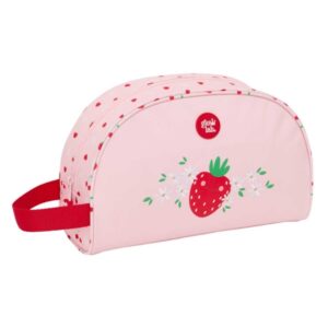 Safta Glowlab Frutitas Neceser de 5L - Cremallera - Asa Lateral - Adapatable a Carro - Bolsillo Interior - 280x100x180mm - Color Rosa