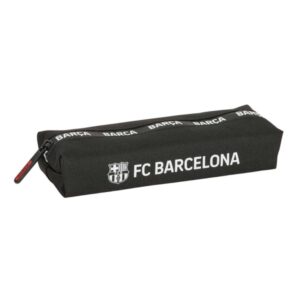 Safta F.C.Barcelona Portatodo - Cremallera - Goma Elastica - Compacto y Ligero - 0.53L - 220x70x40mm - Color Negro