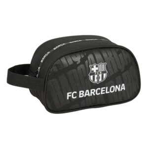 Safta F.C.Barcelona Neceser de 5L - Cremallera - Asa Lateral - Adapatable a Carro - 260x120x150mm - Color Negro
