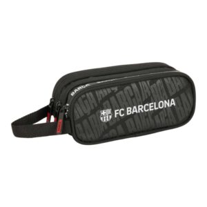 Safta F.C.Barcelona Portatodo - 3 Compartimentos con Cremalleras - Asa Lateral - 1.25L - 210x70x85mm - Color Negro