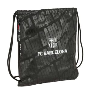 Safta F.C.Barcelona Saco Plano - Bolsillo con Cremallera - Cierre con Cordones - 5L - Resistente y Practico - 350x10x400mm - Color Gris