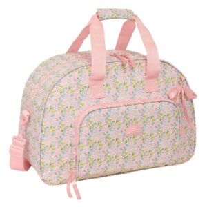 Safta VMB Bolsa de Deporte - Bolsillo Frontal - Bandolera Ajustable - Asa Forrada - Doble Cremallera - Tacos Protectores Base - Fondo Extraible - 33L - 480x210x330mm - Color Rosa