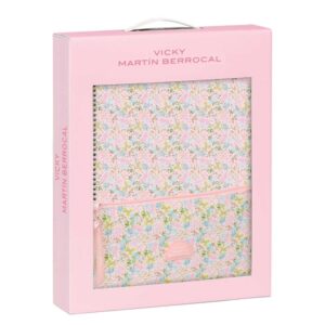 Safta VMB Set de Libreta A4 y Portalapices para Regalo - Presentado con Ventana Transparente - Asa de PVC - 280x60x350mm - Color Rosa