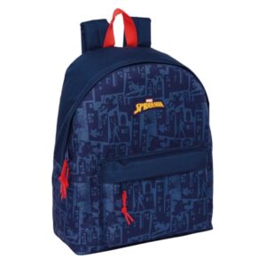 Safta Spider-Man Mochila - Bolsillo Frontal - Hombreras Acolchadas - Doble Tirador en Cremallera - Asa Superior - 20.80L - 330x150x420mm - Color Azul Marino