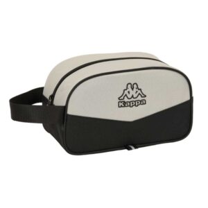 Safta Kappa Grey Neceser de 5L - Cremallera - Asa Lateral - Adapatable a Carro - 260x120x150mm - Color Negro y Gris