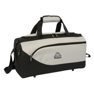 Safta Kappa Grey Bolsa de Deporte - Bandolera Ajustable - Cremallera Doble - Bolsillo Frontal - Bolsillos Laterales - Fondo Semirigido - Tacos de Proteccion - 31L - 500x250x250mm - Color Negro y Gris