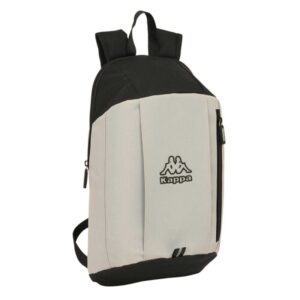 Safta Kappa Grey Mini Mochila - Hombreras Ergonomicas - Cremallera - Asa Superior - 8.5L - Uso Diario - Acolchado Comodo - 220x100x390mm - Color Negro y Gris