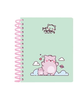 Safta Pembe The Pink Cat Bloc de Notas A6 - Tapas Duras - 120 Hojas - Gramaje 80g/m2 - 118x146mm - Color Menta