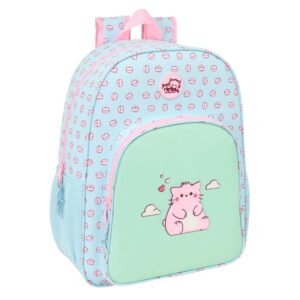 Safta Pembe The Pink Cat Mochila Adaptable a Carro - Adaptable a Carro - Bolsillos Laterales - Tirador Doble - Hombreras Acolchadas - Asa Superior - 19L - 330x140x420mm - Color Azul Claro