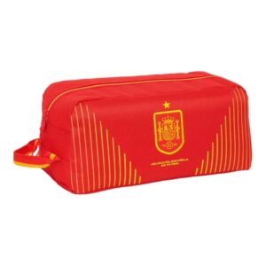 Safta Seleccion Española de Futbol Zapatillero - Asa Lateral - 9L - Proteccion del Calzado - 340x180x150mm - Color Rojo