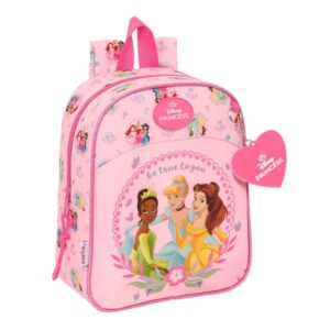Safta Princesas Disney Mochila Guarderia - Adaptable a Carro - Tarjeta de Identificacion - Asa Superior - 6L - 220x100x270mm - Color Rosa