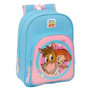 Safta Jessie Mochila Infantil - Adaptable a Carro - Portabotellas - Hombreras Ergonomicas - Bolsillo Frontal - 10L - 260x110x340mm - Color Azul Claro